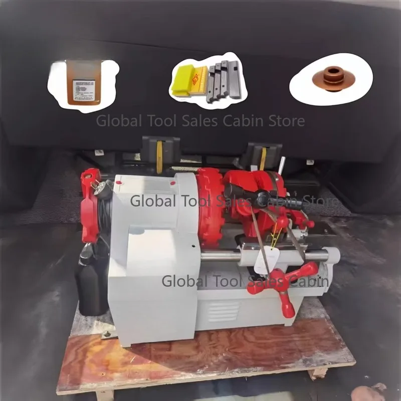 Firefighting 1/2-4 Inches Pipe External Threader HSS Galvanized Pipe Threading Machine 110/220V Customized