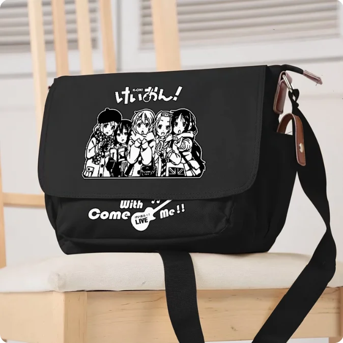 Anime K-ON！ Crossbody Canvas Bags School Bag Unisex Messenger Bag Fashion Shoulder Bag 1232