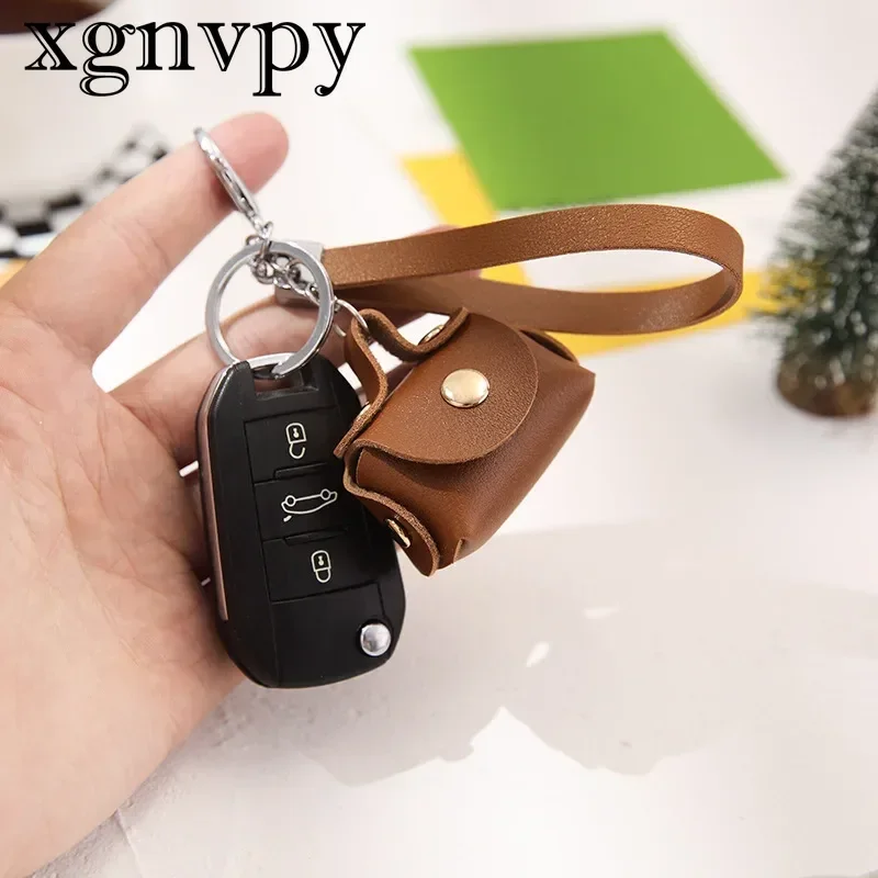 Xgnvpy-pu porta-moedas de couro, pequeno ornamento de armazenamento, pingente criativo chaveiro, estilo europeu e americano, pequenos presentes, novos