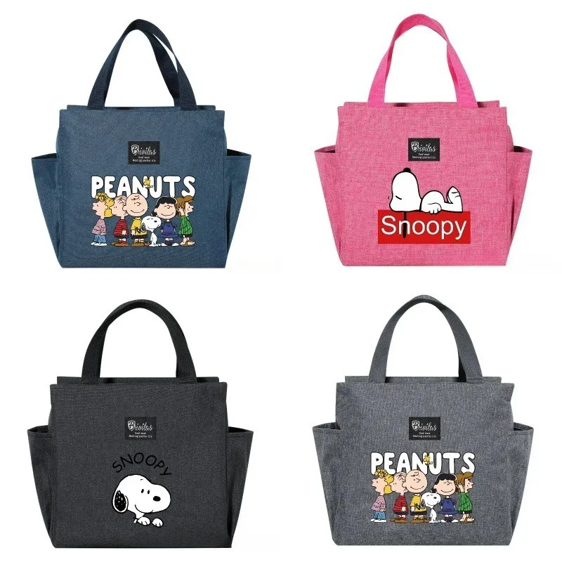 

Сумка-тоут с мультяшным принтом Snoopy для женщин, изолированная сумка для обеда, сумка-холодильник для пикника, путешествий, термосумки для переноски еды для женщин