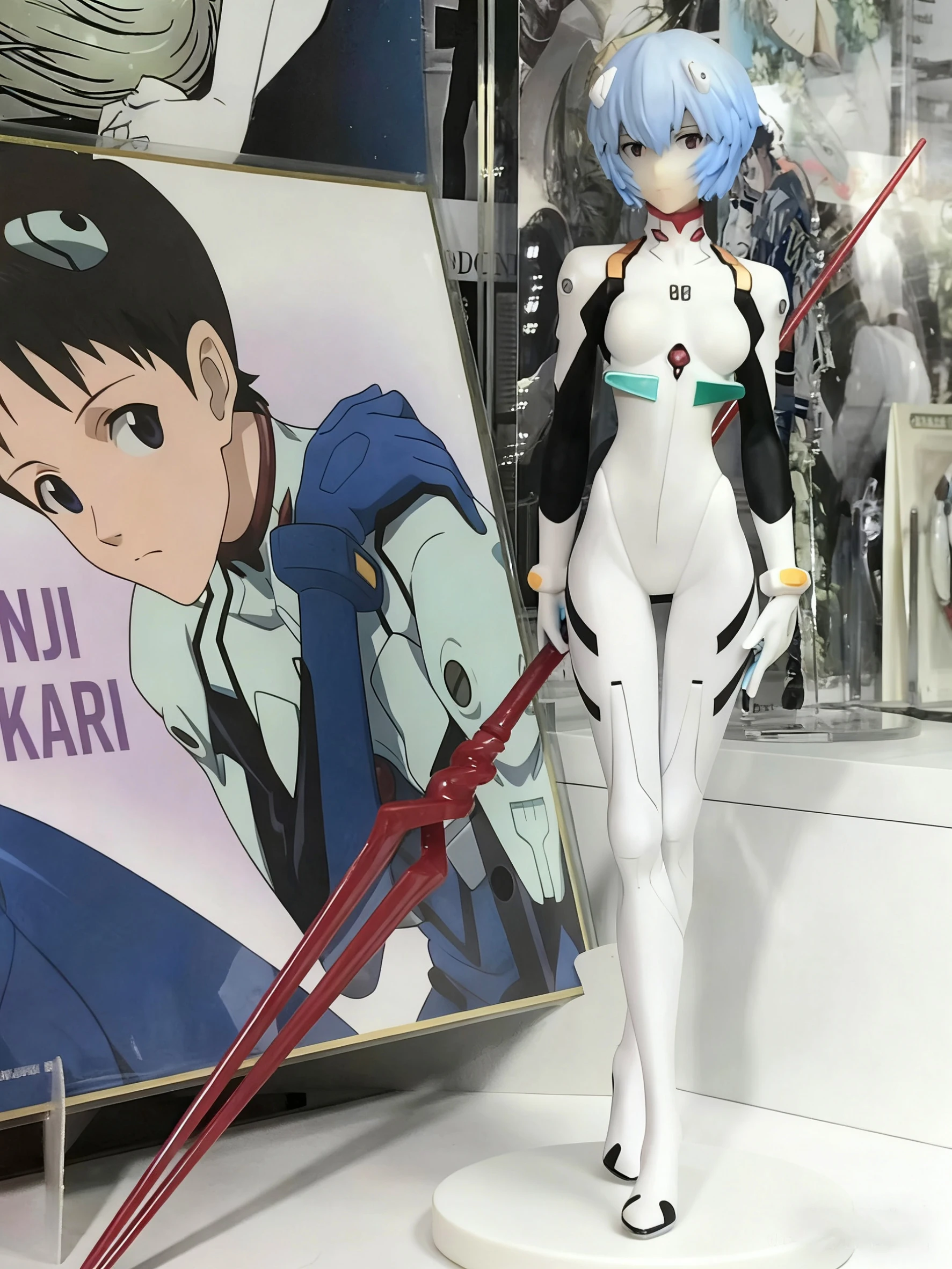 22CM  Anime NEON GENESIS EVANGELION EVA Ayanami Rei kawaii figure PVC model toys doll collect ornaments gifts image 3