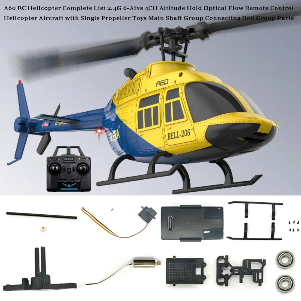 2.4G 6-Aixs A60 RC Helicopter Complete List Multistyles 4CH Altitude Hold Optical Flow Remote Control Helicopter Aircraft