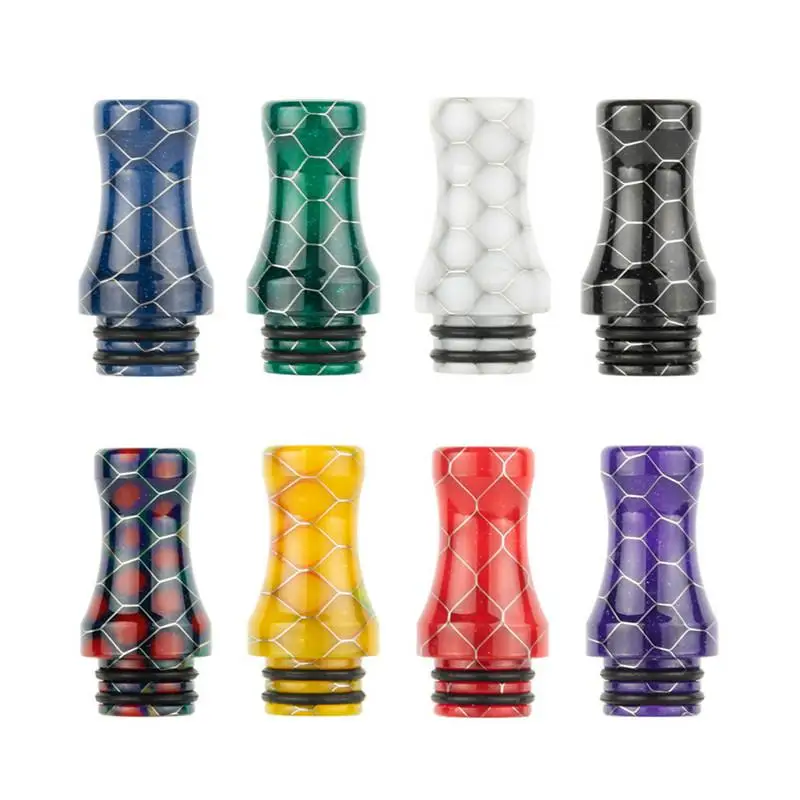 Vape 510 Long Snakeskin Resin Drip Tip Honeycomb Standard Narrow Bore Mouthpiece For RDA RTA Tank Atomizer