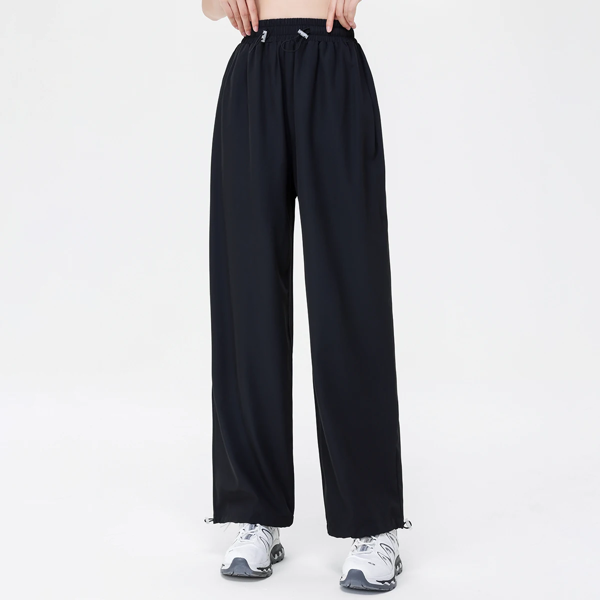 PHIGEER Breathable Elastic Waist Running Pants Lightweight Athletic Joggers Women Workout Sweatpants Lounge Trousers With Pokets