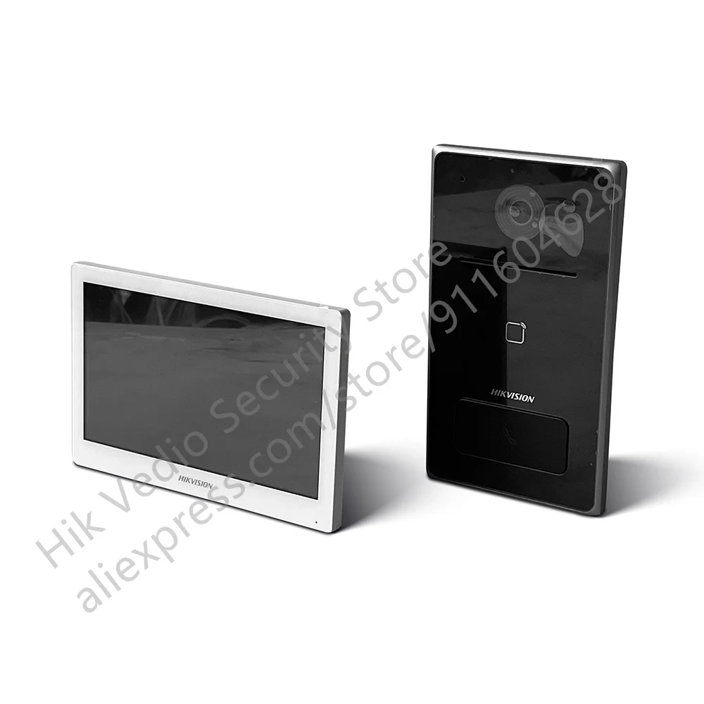 HIKVISION DS-KIS608-P IP 비디오 인터콤 키트 다국어 POE에는 DS-KV6133-WME1 및 DS-KH6350-WTE1이 포함됩니다. 흰색 Hik-Connect 제어