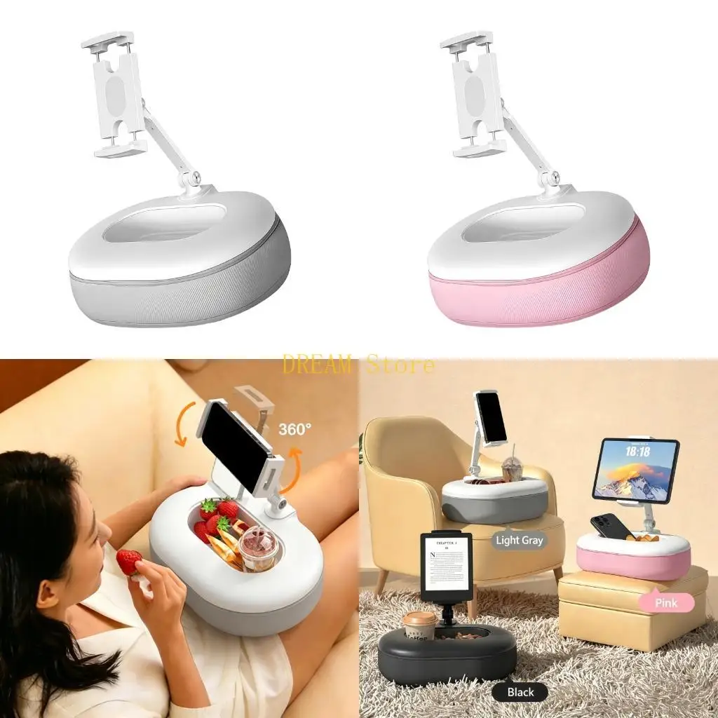 

Multiple Lazy Phone Holder Stand With Rotatable Clip And Removable Snacks Bowl For Movie Watching On Couch best sale