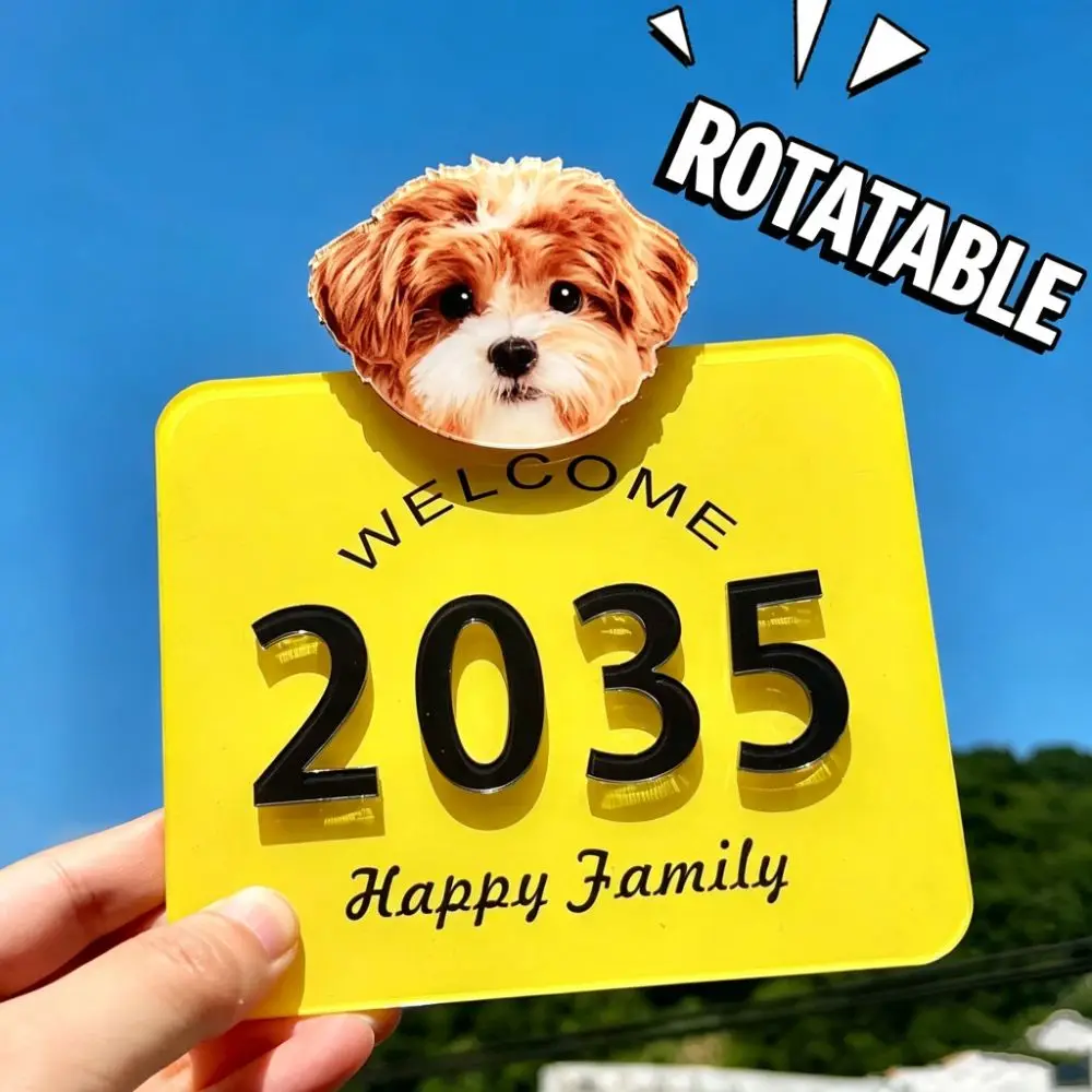 Acrylic Acrylic Number Plate Creativity Personality Personality Door Sign Cartoon High-definition House Number Sticker