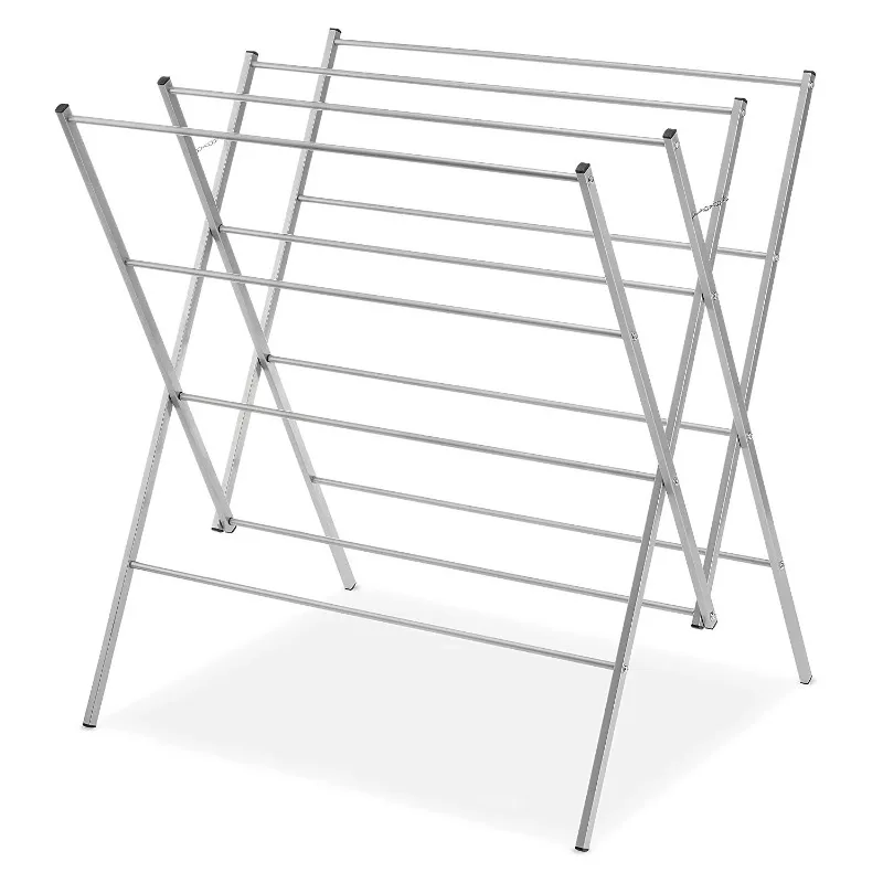 

Oversized Metal Clothes Drying Rack, Silver