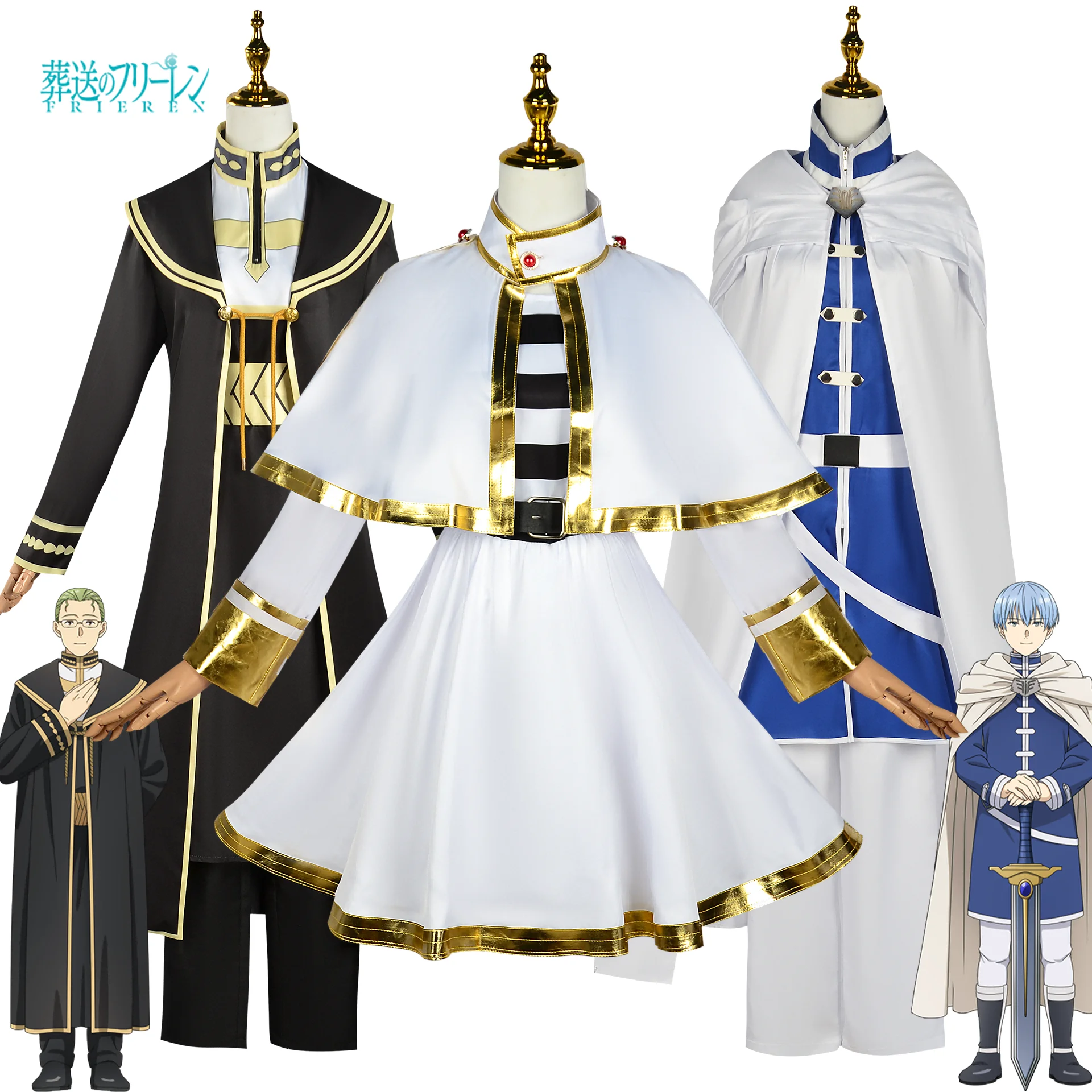 Anime Frieren At The Funeral Cosplay Himmel Costume Carnival Uniform Wig Anime Halloween Costumes Women Game