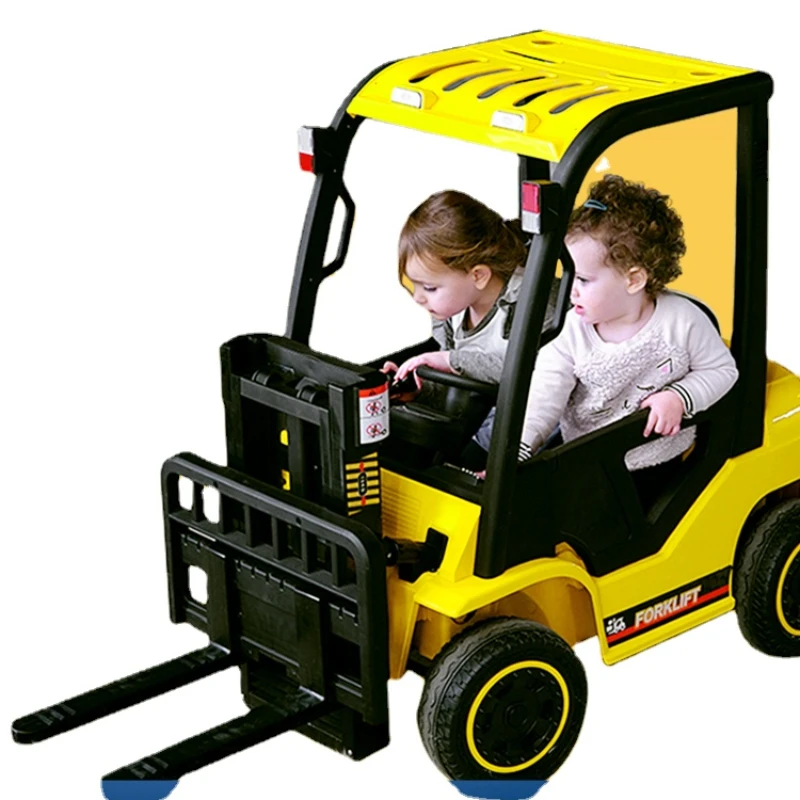 YY Children\'s Excavator Forklift Engineering Vehicle Oversized Can Sit Excavator Electric Excavator