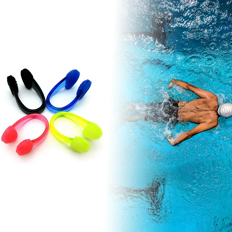 Silicone Waterproof Swimming Nose Clips Pool Nose Plugs For Adults Set Of 4