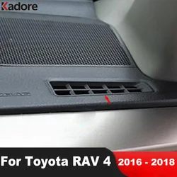 For Toyota RAV4 RAV 4 2016 2017 2018 Matte Mouldings Dashboard Air Condition Vent Outlet Cover Trim Car Interior Accessories