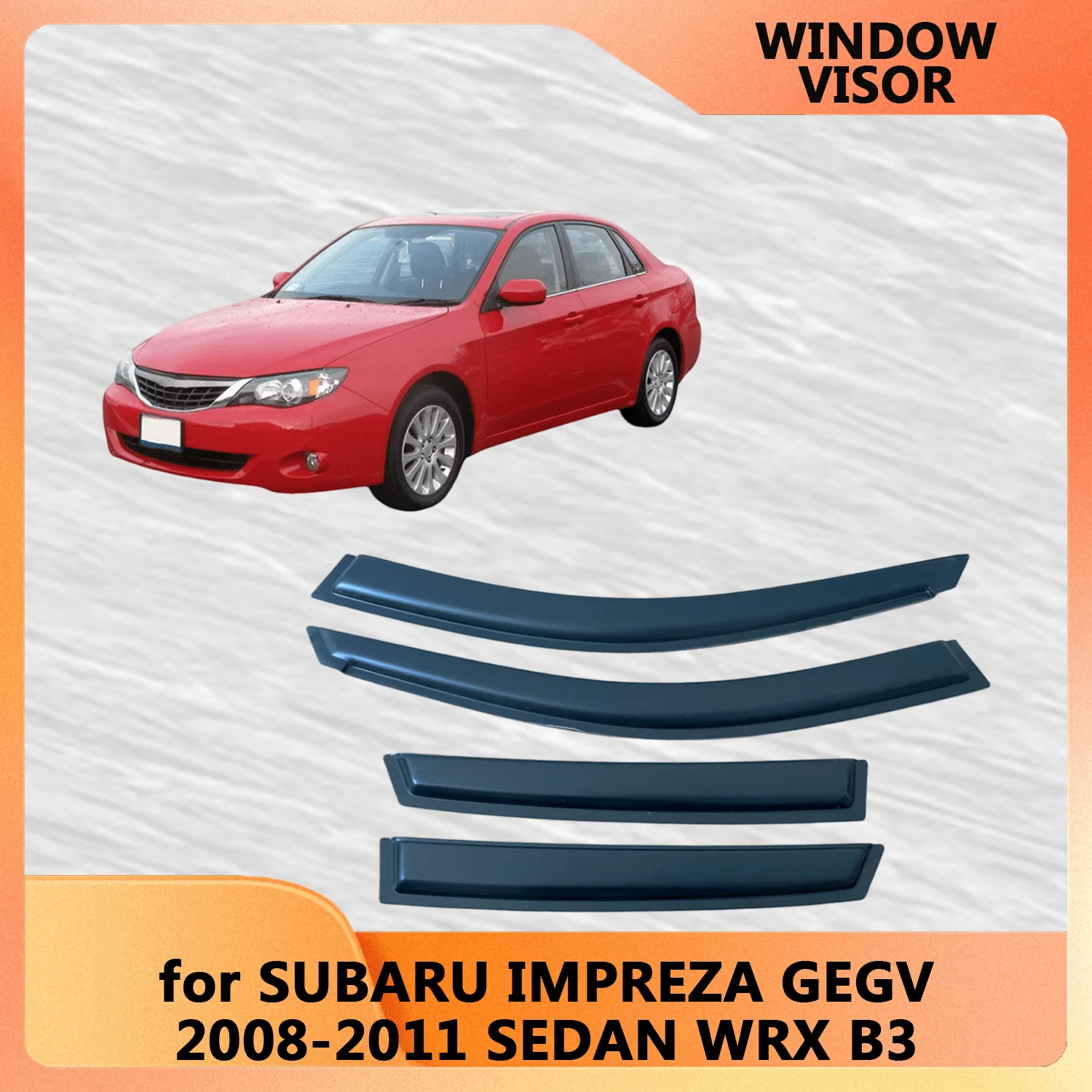 

Оконный козырек для SUBARU IMPREZA SEDAN WRX 2008 2009 2010 2011, ветровые дефлекторы, защита от дождя, дверной козырек, вентиляционные шторы, вентиляционный козырек