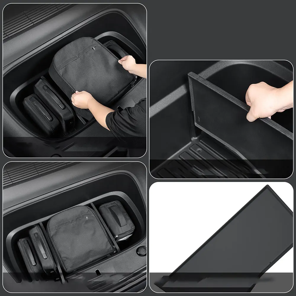 

Front Trunk Storage Partition For Tesla Model Y Launch Juniper 2025 2026 Waterproof PP Storage Box Partition Board 2PCS