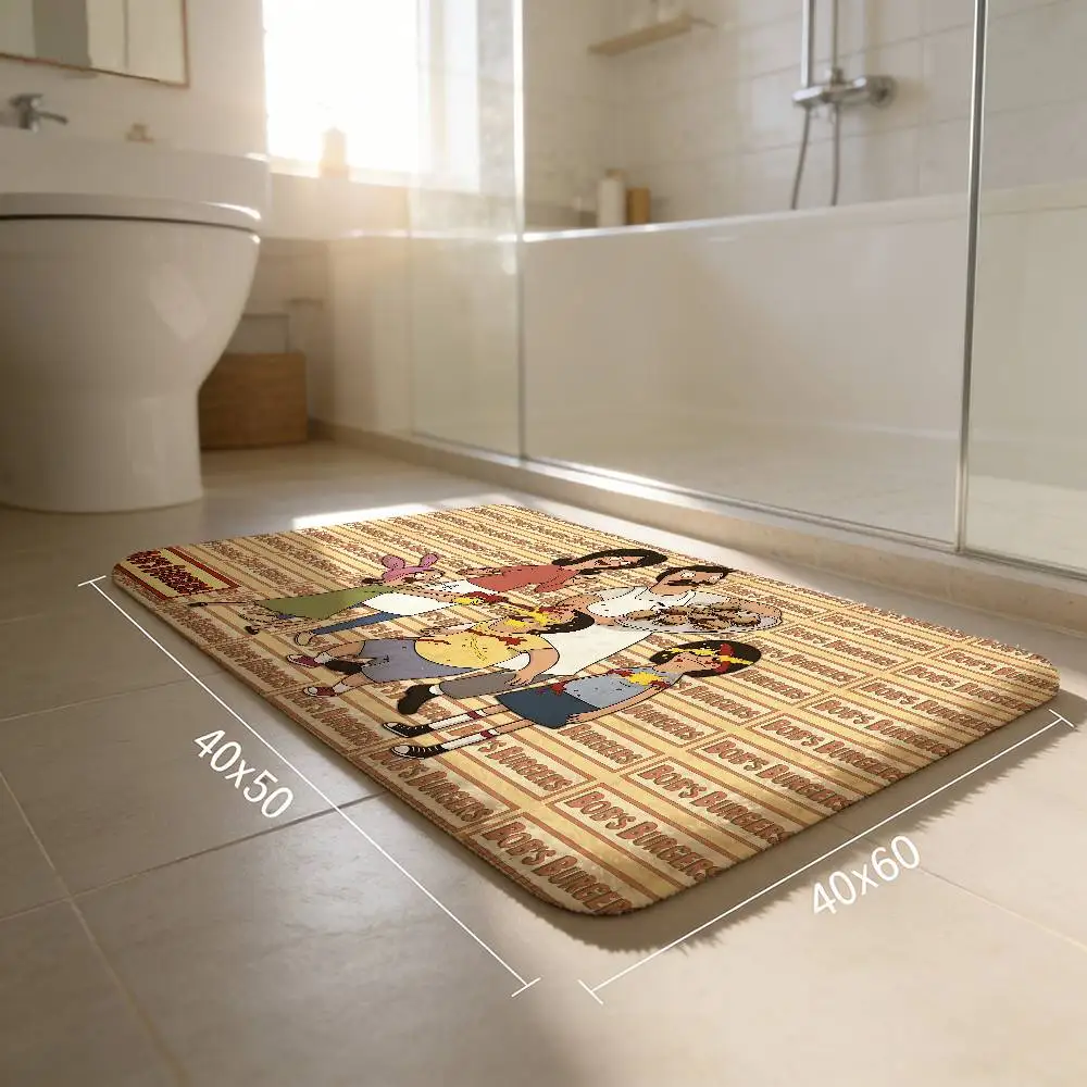 BobS-Burgers Anmie Kitchen Mat Kids Room Bedroom Decoration Balcony Anti-Slip Doormat Living Room Alfombra