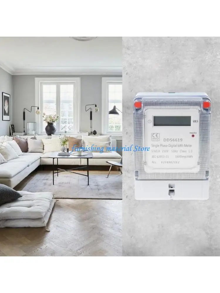 

Y5GD Wall Digital kWh Meter Single Phase Energy Meter For Accurate Home Energy Measurement Real Times Consumption Display