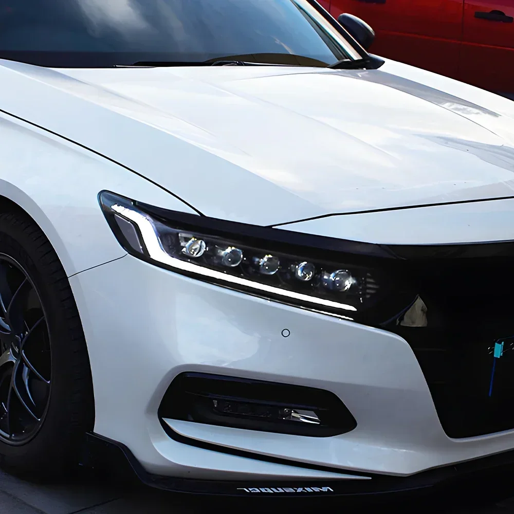 

Автоматическая фара для Honda Accord 2018-2020, светодиодные передние лампы автомобиля в сборе, обновление, высокое качество, динамические 5 линз проектора, аксессуары