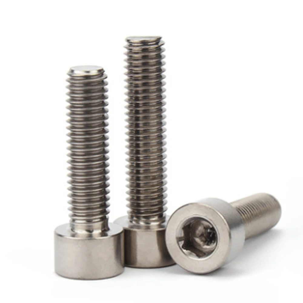 1 PC M/4/5/6/8 x 8 12 16 20 25 30 35 40 45 50mm TA2 GR2 Titanium Hex Aleen Socket Cap Head Screw Bolts DIN 912 For DIY