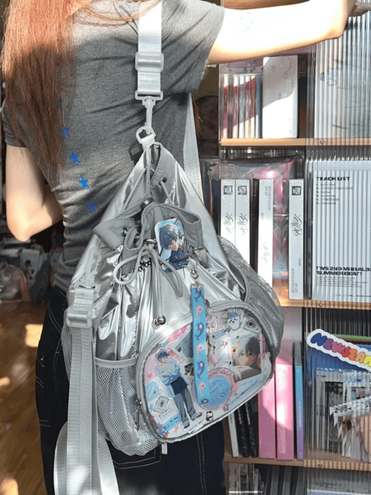 

Fall Winter Large Capaci Double oulder Pain Bag Cute Lazy Sle Soft Plu Versatile Canion Bag for Teens Casual Leisure