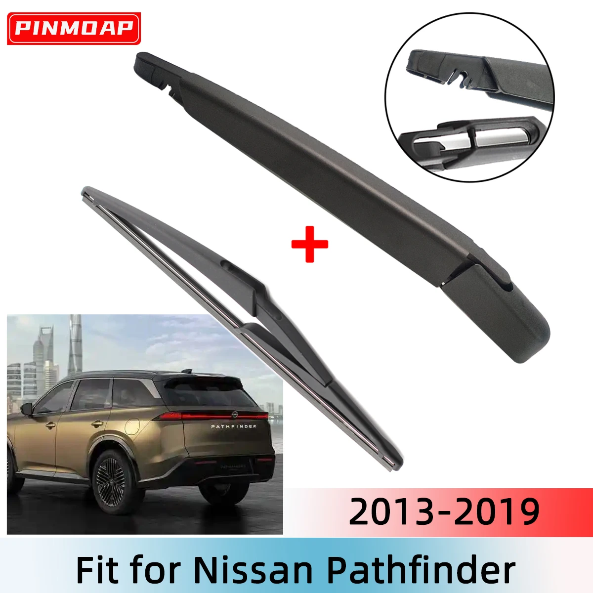 1/2PCS Heckscheibenwischerblatt Wischerarm Kit Für Nissan Pathfinder 2013-2019 Windschutzscheibe Windschutzscheibe Heckscheibe