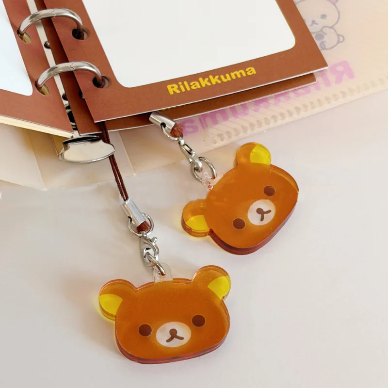 

Новый мультяшный брелок Rilakkuma, милый рюкзак для девочек, орнамент, аксессуар, студенческий телефон, наушники, ремешок, ремешок, пара, праздничный подарок