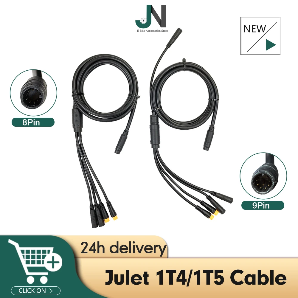 

Julet 1T4/1T5 Cable Waterproof Plug Connect 12V-72V Brake/Light/Display/Throttle Use for Electric Bicycle Controller