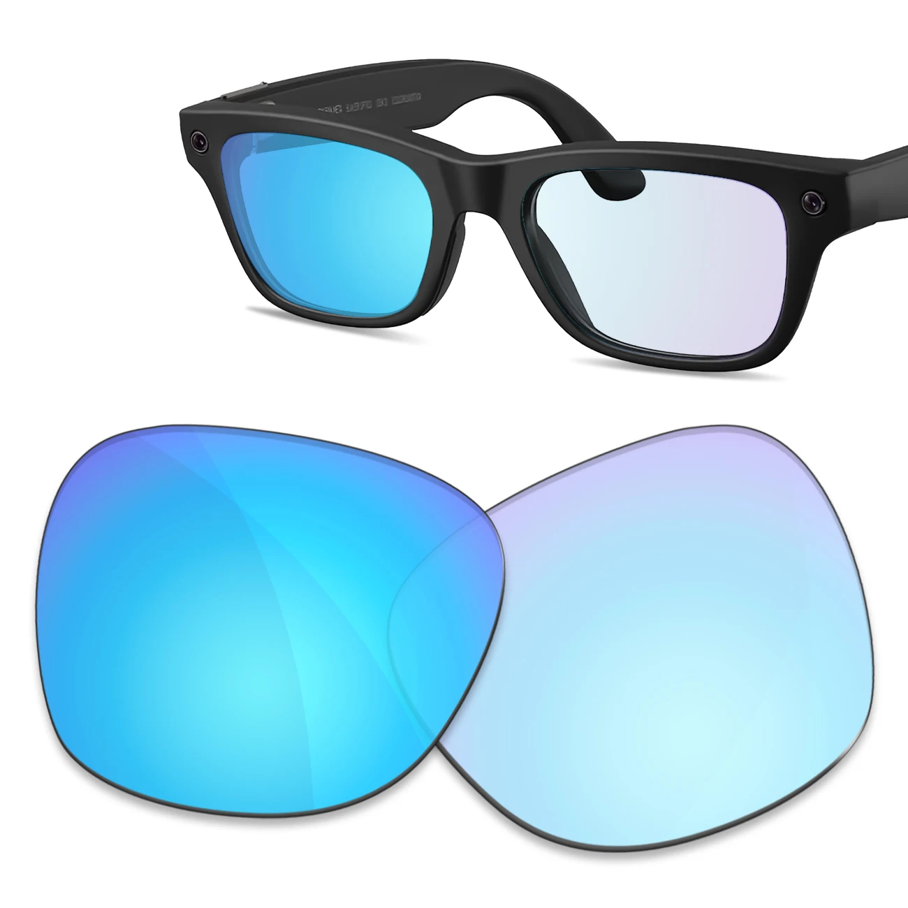 Премиум-сменные линзы для Ray-Ban Meta Blayzer (Gen 2) RW7001, оправа 54 мм – устойчивы к царапинам и имеют 100% УФ-фильтр.