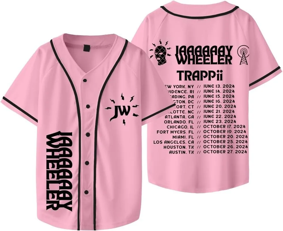 Jay Wheeler Logo Baseball Jacket TRAPPii Tour Merch Jersey Summer Women Men Fashion Casual T-Shirts