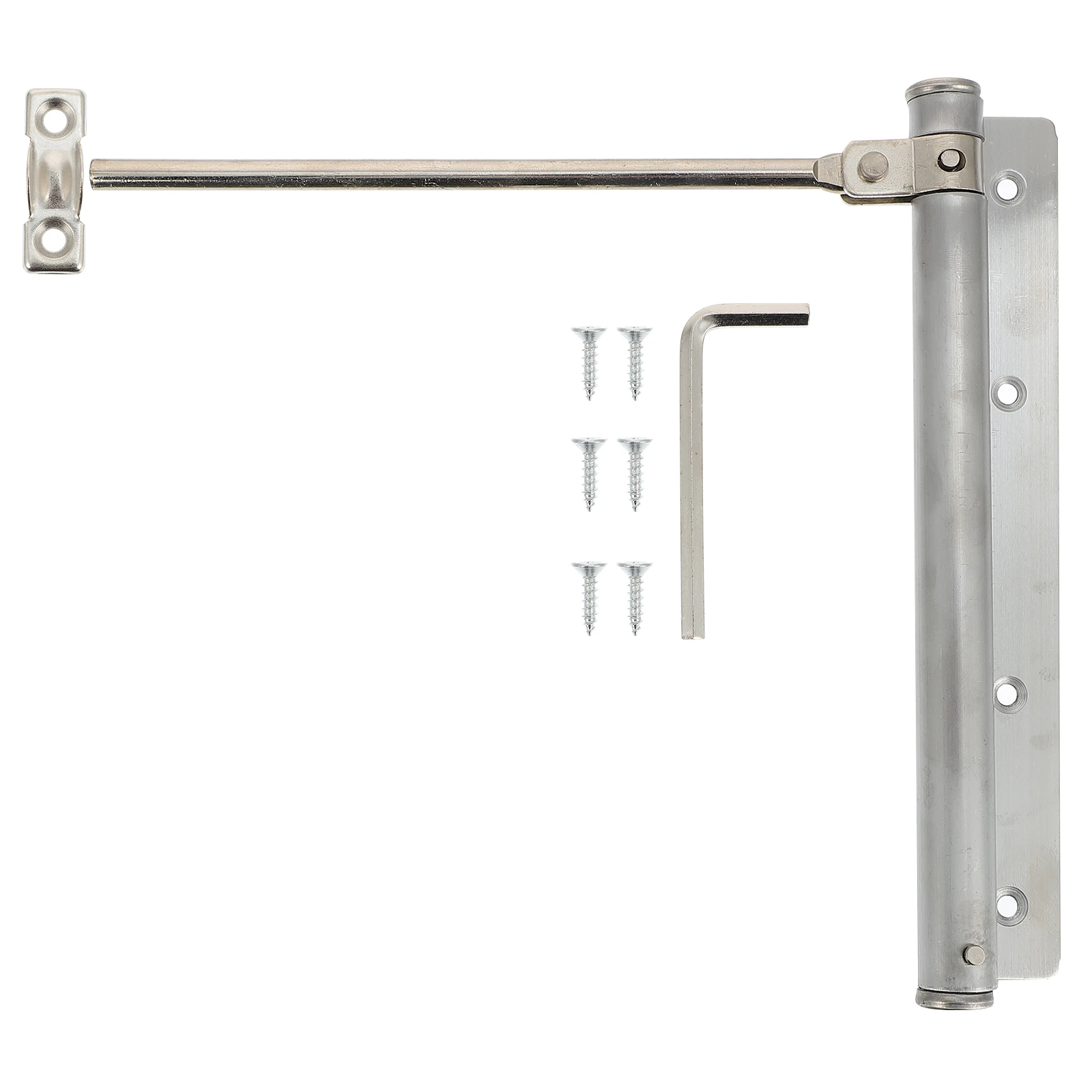 

Stainless Steel Door Closer Adjustable Tension Bottom Mounted Quiet Controller for Home Office Hotel Doors Fully Automatic