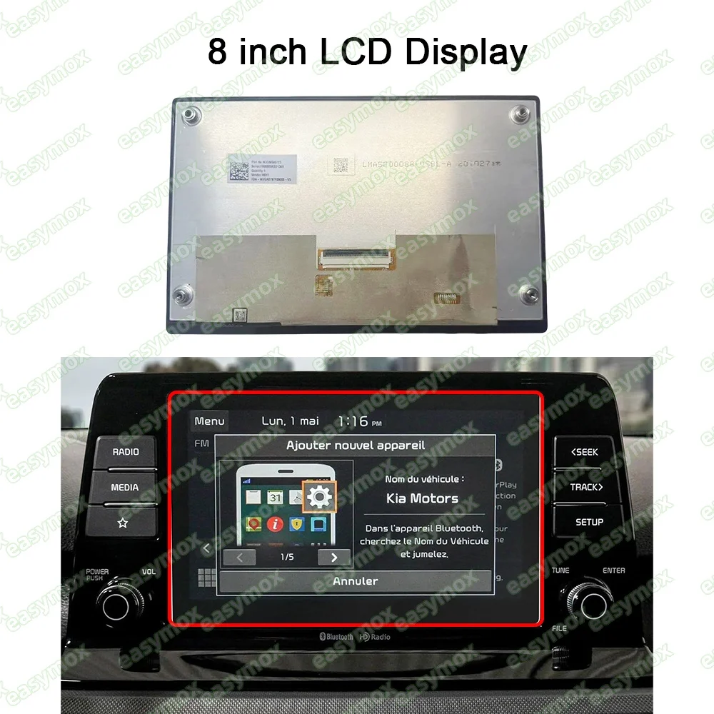 

8" Display for 2021 2022 2023 Hyundai Kia Seltos Radio Navigation Head-up ScreenTDA-WVGA0797F00088-V1 V5 V7 Repair