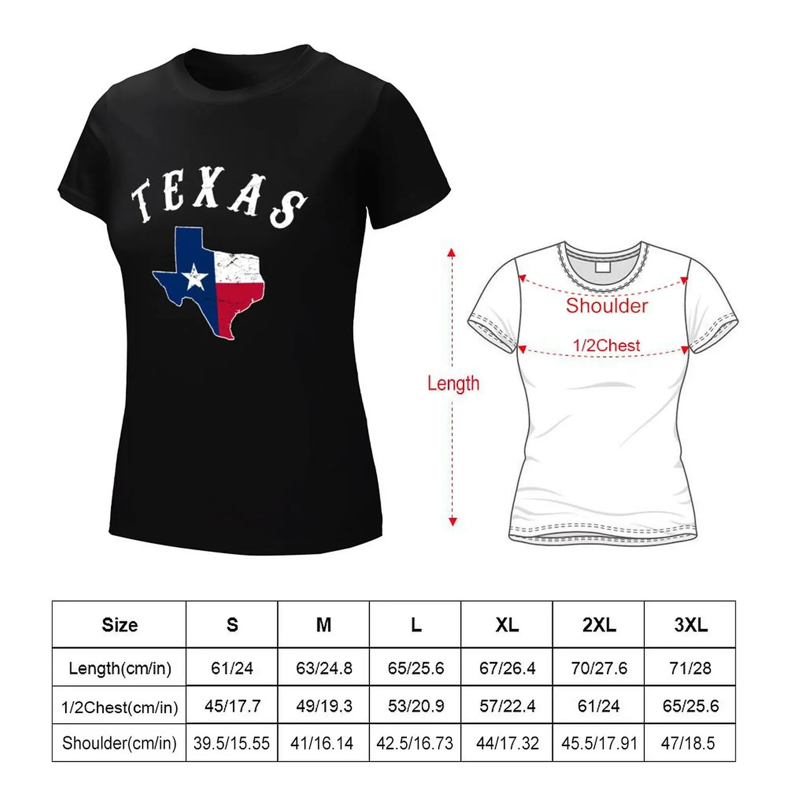 Texas T-Shirt weibliche Vintage Kleidung Hemden Grafik T-Shirts Grafik T-Shirts für Frauen