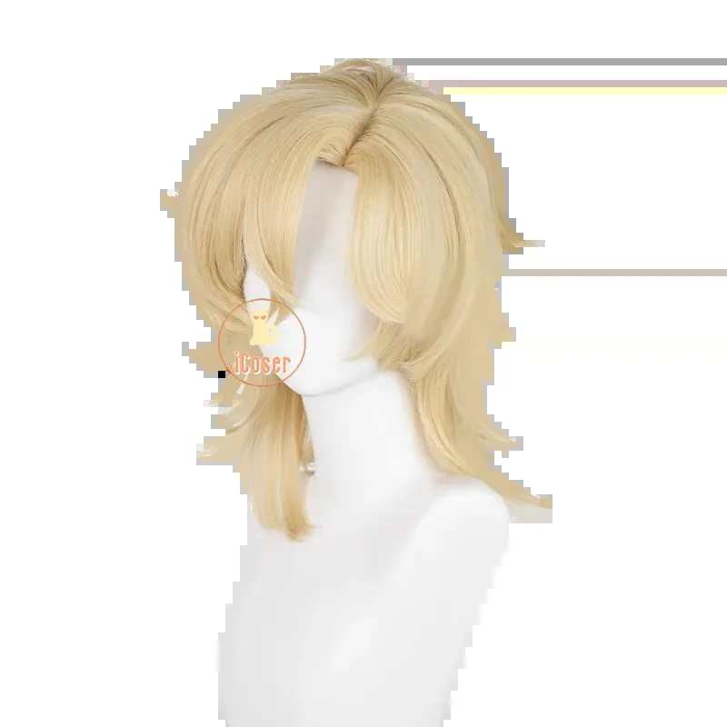Honkai Star Rail Aventurine Cosplay Wig Blonde Short Hair Sunglasses Earrings Interastral Peace Corporation Halloween Men Women