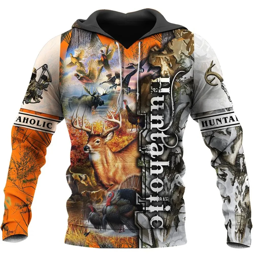 SpNew Fashion Country Girl Hunter Deer Hunting Animal Camouflag Tattoo Pullover Tracksuit Sweatshirts Men/Women 3D print Hoodies