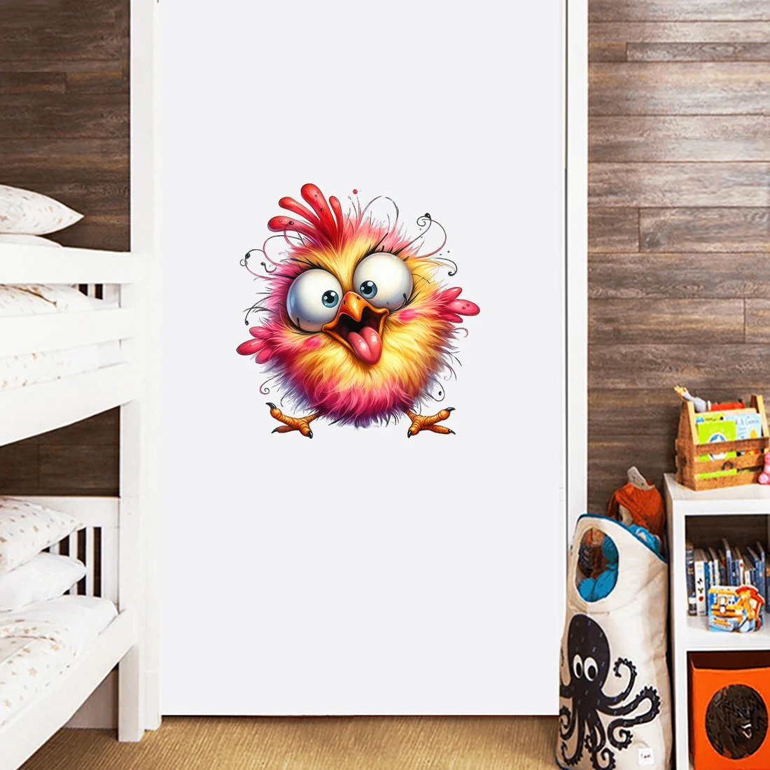 Three Ratels QB85 Funny colored rooster personality animal wall stickers for home decoration car body decals