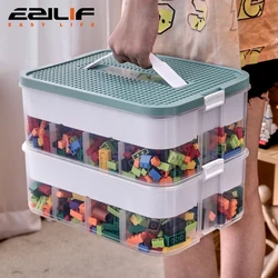 Children's toy size particle LEGO storage box, parts classification storage box, building block sorting and grid sorting box