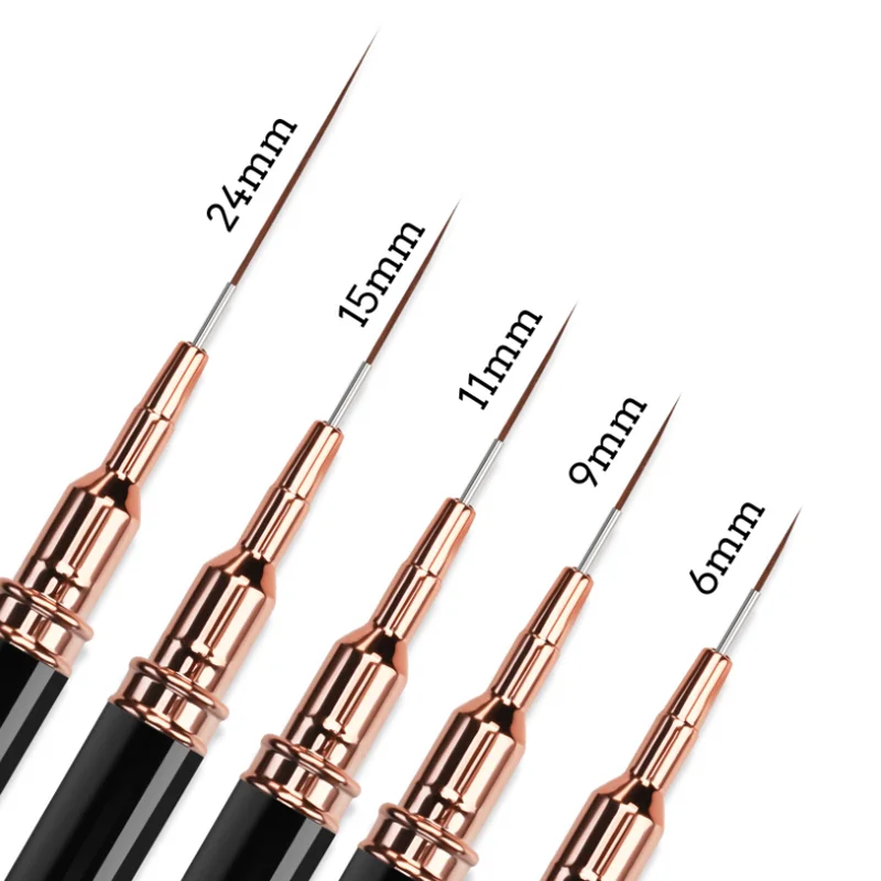 5-maten Nail Art Ultrafijne naaldbuis Getrokken lijntekenpen Nagelmanicurepen Schoonheid Nagelgereedschap Diverse nagelvoeringborstel