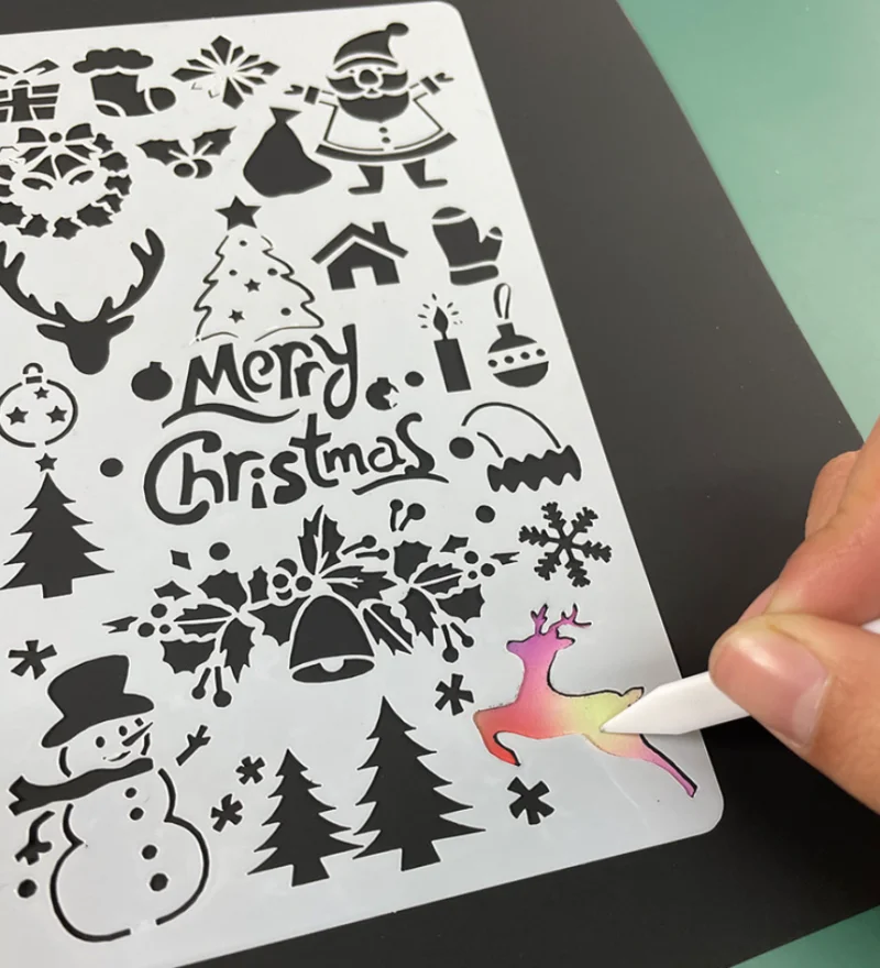 Reusable Painting Hollow Stencil Student DIY Handbook Journal Greeting Card Graffiti Scrapbook Footage Templates Art Stationery
