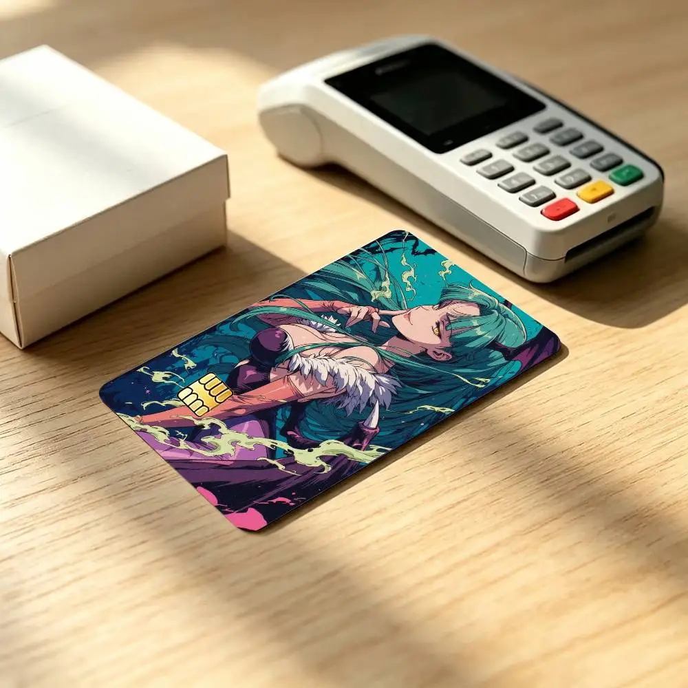 Darkstalkers Morrigan-N Aensland Credit Card HD Stickers Small Chip Waterproof Sticker Game Card Decal Gift