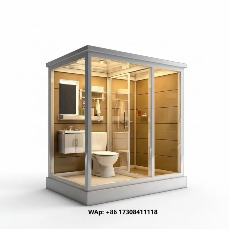 YEETE Modern Luxury Prefab Bathroom Pod - Steel Frame Integrated Shower Room with Smart Toilet & Basin for Apartment & Hotel