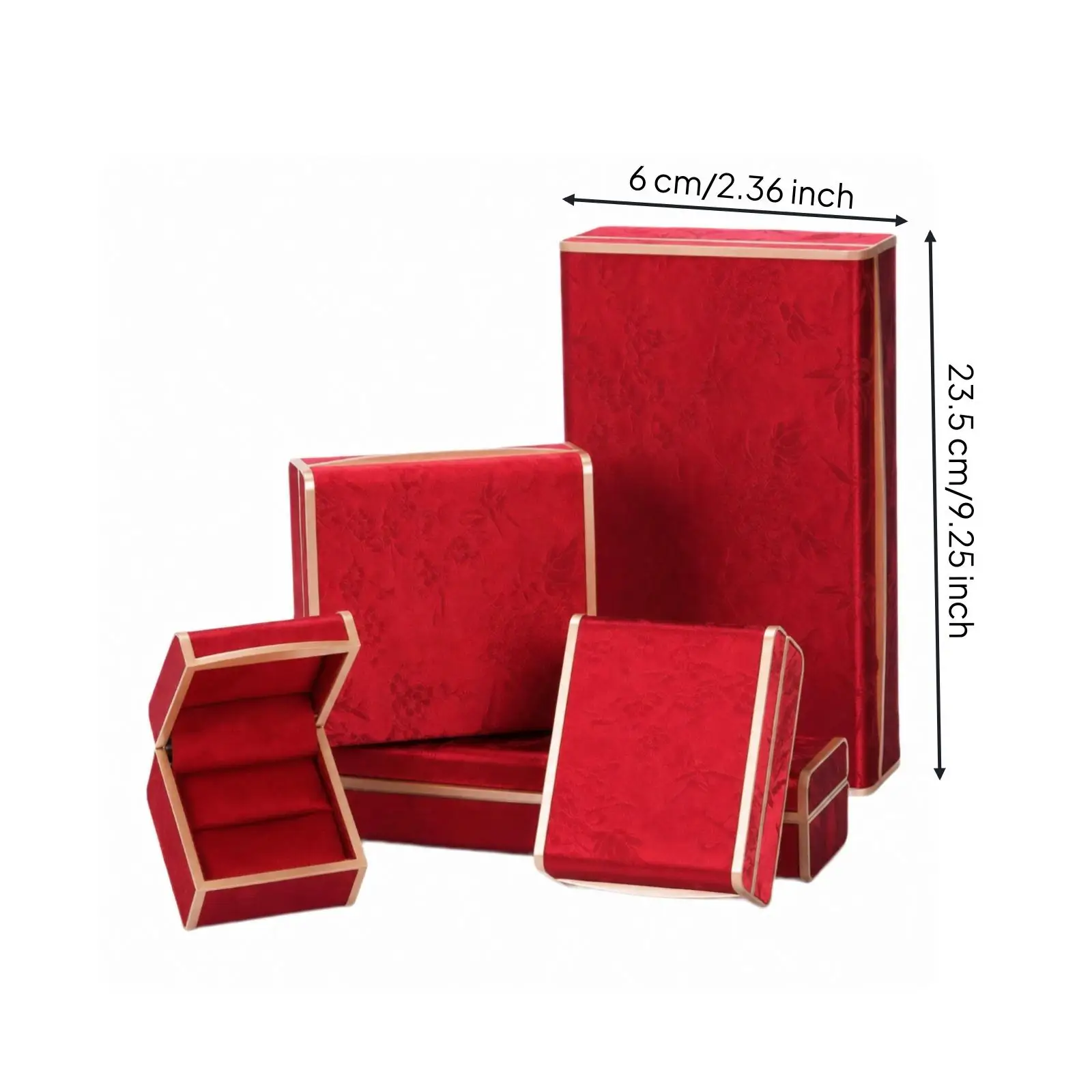 Traditional Pattern Jewelry Case for Retail Display and Home Storage of Precious Accessories