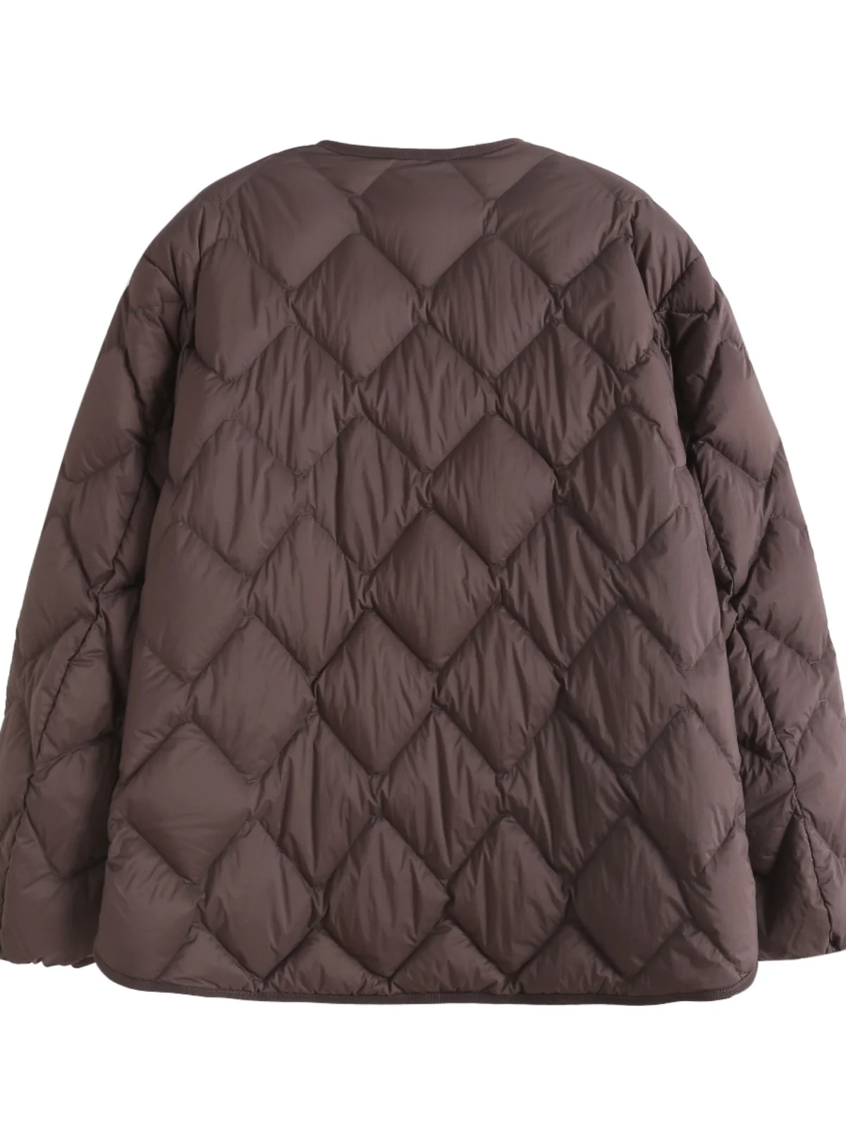 خفيفة الوزن عادية Du down Jaet المرأة خريف شتاء Sle مبطن سترة معطف دافئ ملابس خارجية نسيج النايلون V-Ne Long Sve