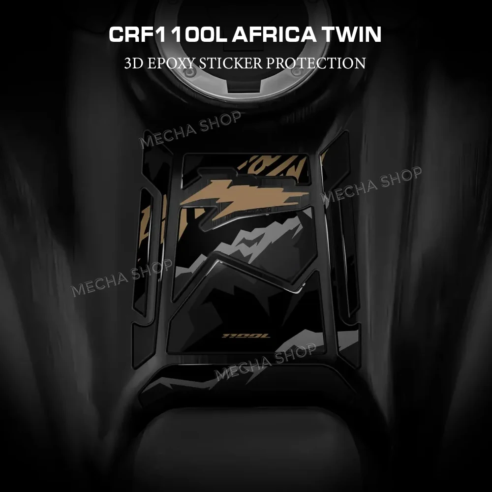

For Africa Twin CRF 1100 L 2026 Motorcycle Accessories 3D Epoxy Resin Tank Pad Protection Sticker