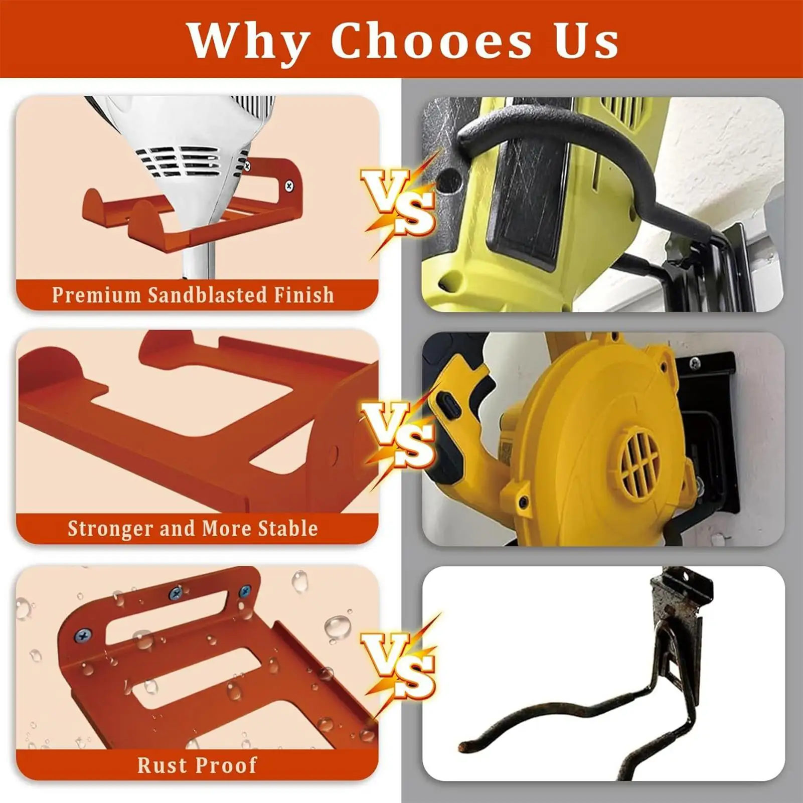 

Стойка Weedeater, универсальные крючки для гаражных органайзеров для инструментов и хранения, настенный держатель для организации, стойка для универсальных шкафов