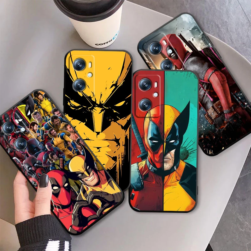 

Marvel Deadpool Wolverine For OPPO Find X6 X5 X3 A54S A5 A94 A16 A53S A57 A74 A72 A98 A78 A96 A9 5G Black Funda Phone Case