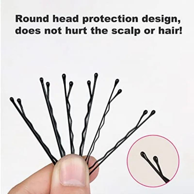 Black Hairpins for Women Simple Hair Clip Lady Bobby Pins Invisible Wave Curly Bride Hairstyle Hairgrip Barrette Girls Hair Clip