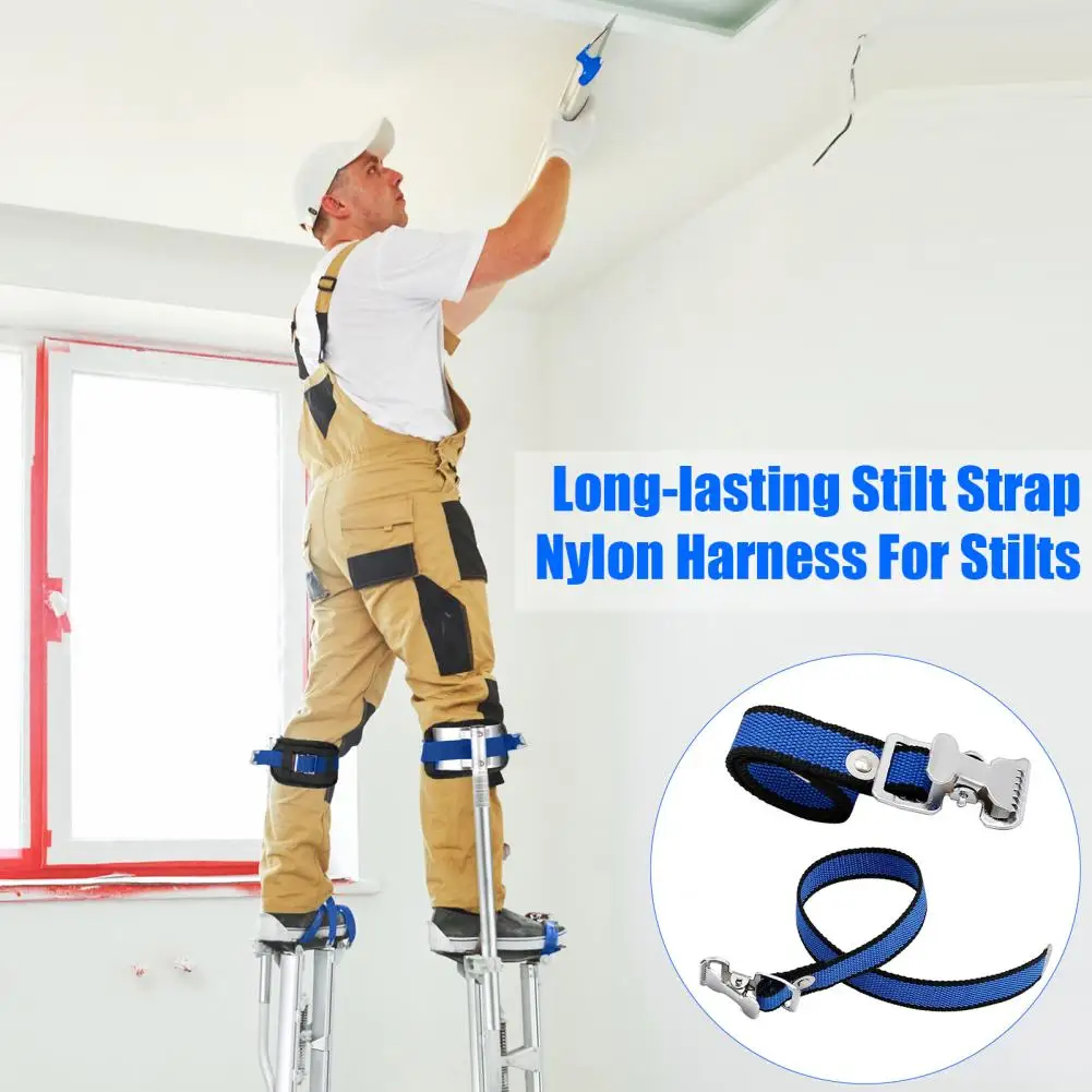 

Universal Stilt Strap Heavy Duty Adjustable Drywall Stilts Leg Fixation Bands Kit with Mounting Screws Spacers for Drywall