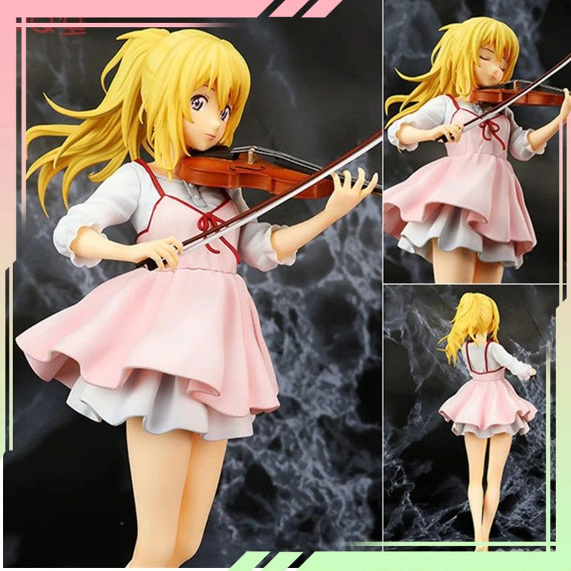 

Your Lie In April Miyazono Kaori Anime Figure With Violin School Uniform Collectible Desktop Chassis Decor For Anime Toy