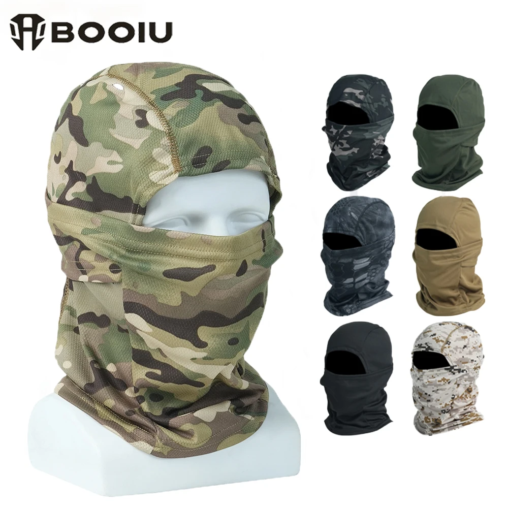 Tactical Mask Men Full Face Camouflage Balaclava Windproof Breathable Neck Cover Airsoft Outdoor Cycling Hunting Hiking Camping