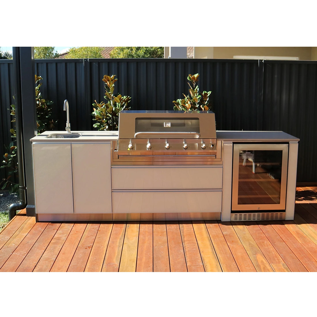 Stainless Outdoor Kitchen Furniture Built-In Outdoor Kitchen with BBQ Grills