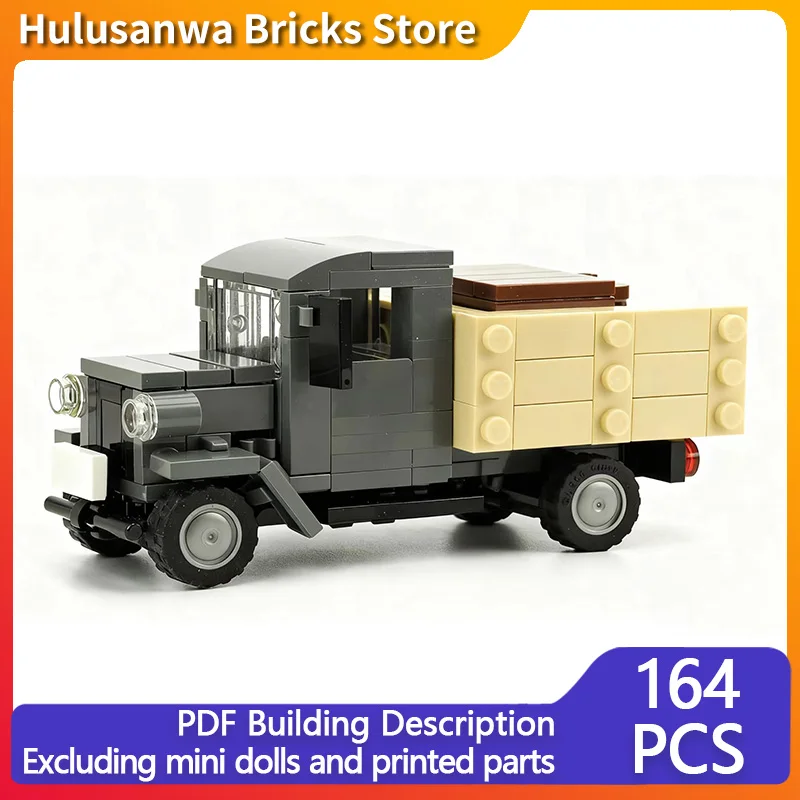 

Классическая старая модель грузовика MOC, строительные кирпичи, военное оборудование, модульные технологии, подарки, праздник, сборка, детские игрушки, костюм